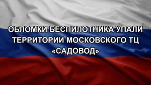 Обломки беспилотника упали территории московского ТЦ «Садовод»