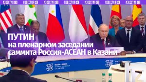 Владимир Путин участвует в пленарном заседании саммита Россия — АСЕАН в Казани