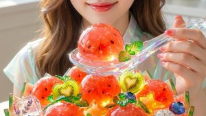 Приготовление стеклянного фруктового пунша из арбуза 🍉 Корейский летний десерт | АСМР 🎬 Фильмы