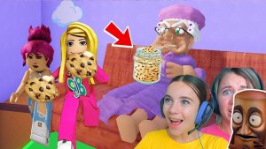 ПОБЕГ ОТ ЗЛОЙ БАБУШКИ С МАМОЙ в ROBLOX!