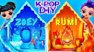 Строим дом для Кейпоп Охотниц на Демонов! 10 Поделок для кукол L.O.L.