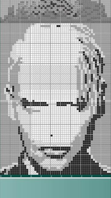 Шаман - Shaman  75х55 чёрно-серый японский кроссворд pixelart