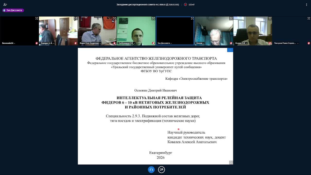 Заседание диссертационного совета 44.2.008.01 смотреть онлайн