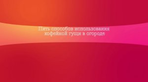 Пять способов использования кофейной гущи в огороде