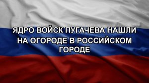 Ядро войск Пугачева нашли на огороде в российском городе