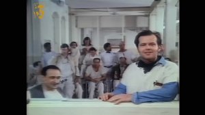 Jack Nicholson accepts his award on the set of One Flew Over the