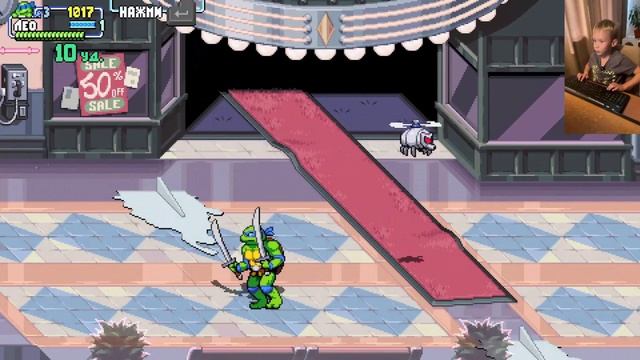 Прохождение Teenage Mutant Ninja Turtles – Shredder's Revenge . Часть 6 - Буча в ТЦ
