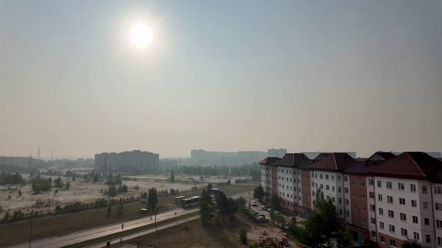 Пожар горит тайга.