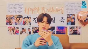 VLIVE live BTS Jin's  Seokjin ah Happy Birthday 2020.12.04