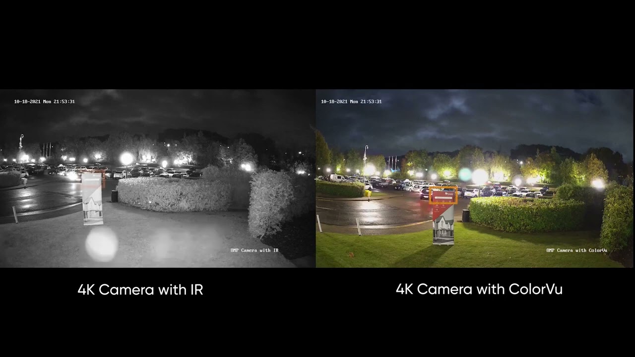 Камера Hikvision с функцией ColorVu и без смотреть онлайн