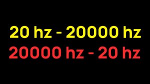 Звуки для соседей - переход от 20 до 20000 герц и обратно