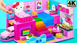 Сделать мини-бассейн в миниатюрном домике для кота Hello Kitty из картона ❤️ Миниатюрный домик своим