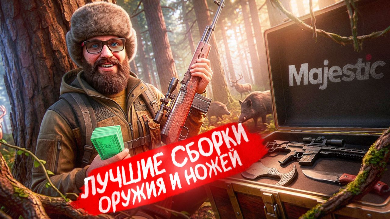 ЛУЧШЕЕ ОРУЖИЕ И НОЖИ для ОХОТЫ на Majestic RP | ТОП сборок для ЗАРАБОТКА!