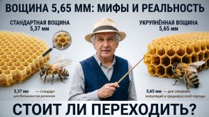 Стоит ли переходить на вощину 5,65 мм? Мифы и реальность от профессора Кашковского 🐝📐