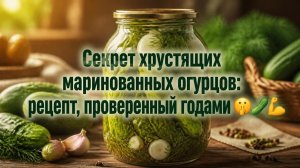Секрет хрустящих маринованных огурцов_ рецепт, проверенный годами 🤫🥒💪
