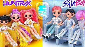 K-Pop Охотницы на Демонов в золотом и серебряном самолёте! 10 поделок для кукол L.O.L.