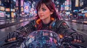 Neon Night Ride 🏍️ Cyberpunk Girl Vibes (Chill Synthwave)