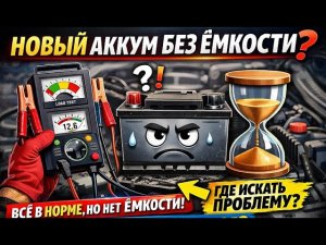 #Аккумулятор. Почему НОВЫЙ аккумулятор без ёмкости? Всё в норме, но он не тянет! Где проблема?