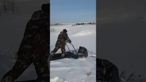 Мотособака Бурлак15 и Мухтар7 с лыжным модулем