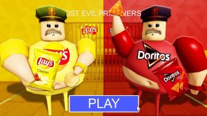 LAY'S BARRY против DORITOS BARRY в игре «BARRY'S PRISON RUN»! Новый страшный обби (#Roblox)