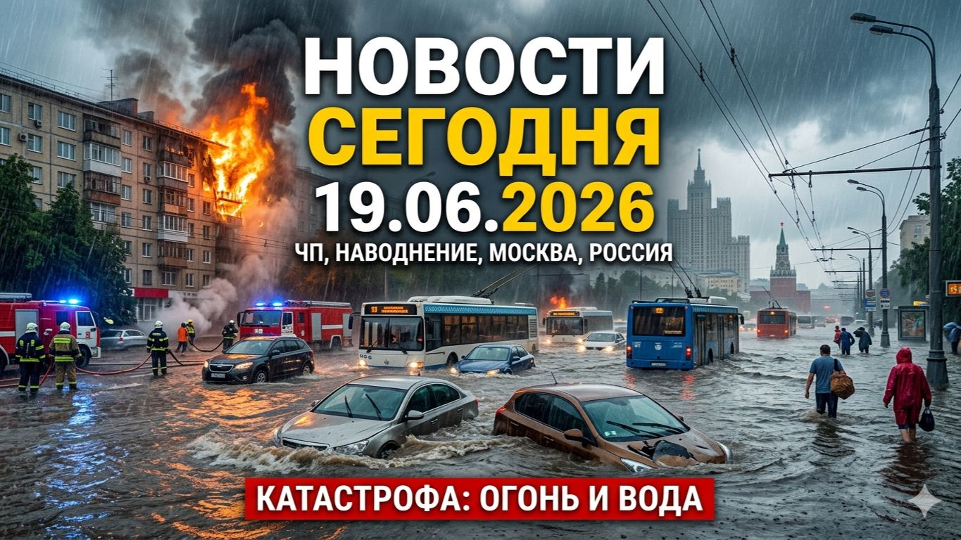 Новости Сегодня 19.06.2026 — ЧП, наводнение, Москва, Россия смотреть онлайн