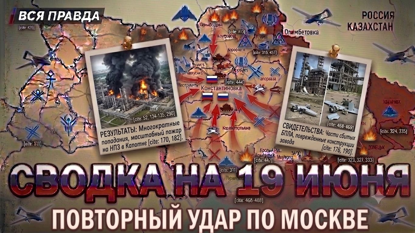 СВОДКА БОЕВЫХ ДЕЙСТВИЙ НА 19 ИЮНЯ, КАРТА СВО СЕГОДНЯ, НОВОСТИ , СВО НА УКРАИНЕ, 2026 ЮРИЙ ПОДОЛЯКА смотреть онлайн