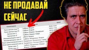 Ты продаёшь ресурсы НЕ В ТО ВРЕМЯ