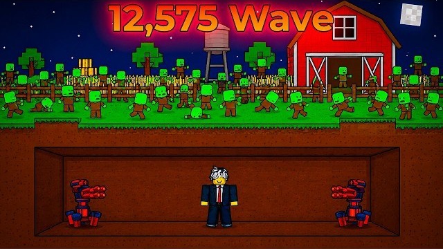 Я ПРОЖИЛ 25.000 ВОЛН ПОД ЗЕМЛЕЙ В Survival Zombie Arena в РОБЛОКС! смотреть онлайн