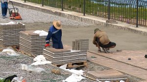 (Рыбинск-40) ВОЛЖСКАЯ НАБЕРЕЖНАЯ В ПРОЦЕССЕ РЕМОНТА
