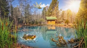 ВОТ ЧТО СЛУЧИЛОСЬ С ПРУДОМ В ЛЕСУ ЗА ДЕВЯТЬ МЕСЯЦЕВ! СВОЙ ВОДОЕМ С РАКАМИ и РЫБОЙ | ТАЕЖНЫЙ ДВОР