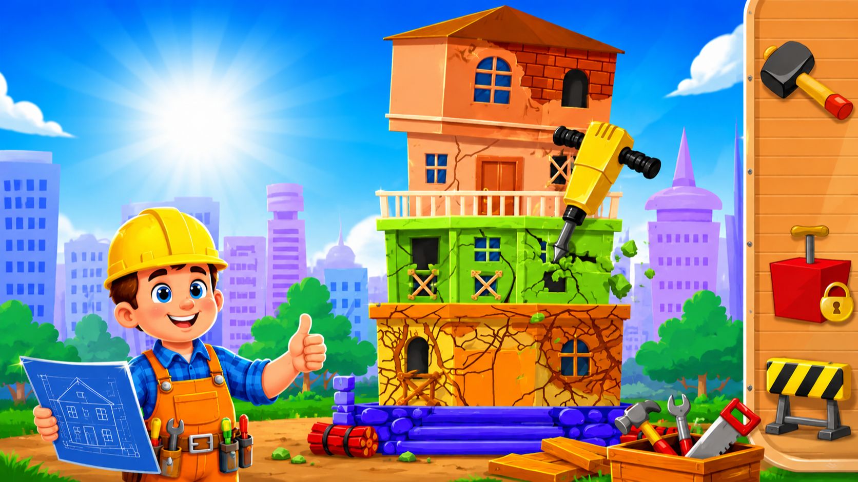 Builder Game | Развивающая игра для детей | Смотреть геймплей смотреть онлайн