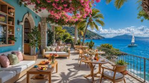 ОКЕАНСКИЙ БРИЗ НА СОЛНЕЧНОЙ ТЕРРАСЕ ДЛЯ ОТДЫХА И СНЯТИЯ СТРЕССА 🌴