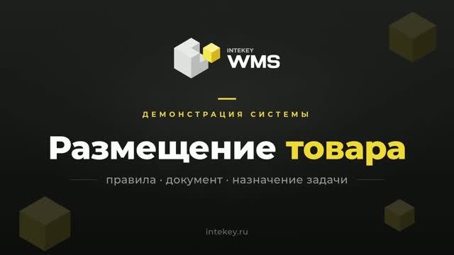 INTEKEY WMS — Размещение: настройки логики и документы | Демо, часть 9