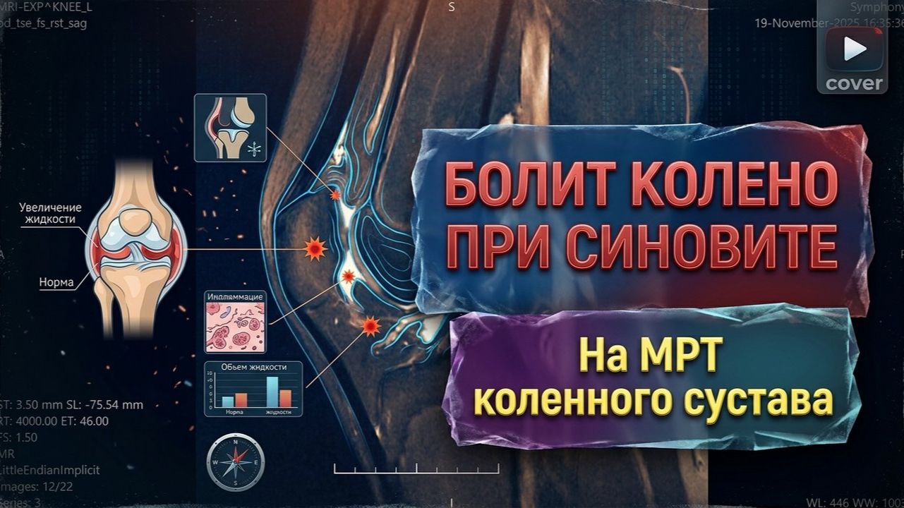 БОЛИТ КОЛЕНО при ходьбе - СИНОВИТ, дегенеративные изменения медиального мениска на МРТ РАСШИФРОВКЕ