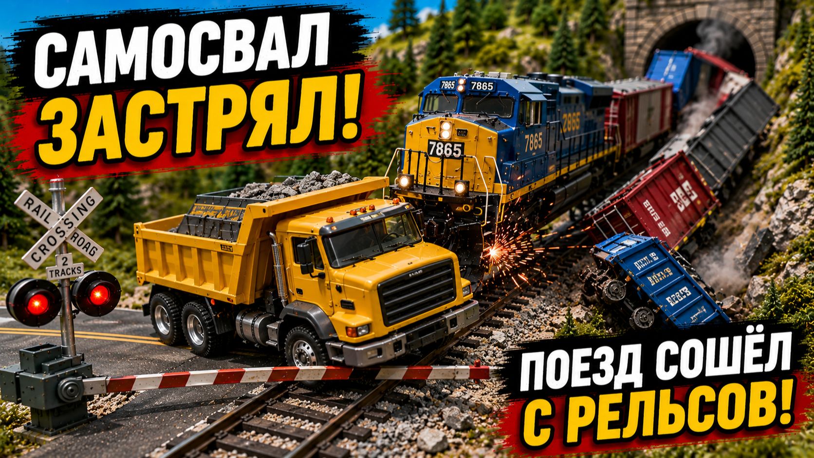 Новый мультик про игрушечные поезда, самосвалы, строительную технику и железную дорогу! 🚂