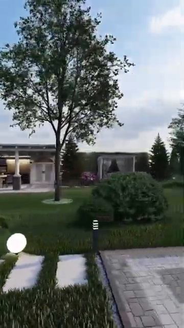 Ландшафтный дизайн двора-6 соток.