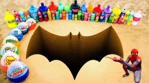 Как сделать гигантскую яму для летучих мышей из цемента, Big Orbeez, Mtn Dew, шарики из Фанты