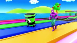 Длинная игра-слайд с Коровой, Слоном, Гориллой, Бегемотом, Тигром, 3d-игра с животными