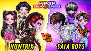K-pop охотницы на демонов: что если бы ХАНТРИКС и Саджа Бойс стали злодеями? Бумажные куклы. Мультик