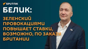 Белик: Зеленский провокациями повышает ставки, возможно, по заказу Британии