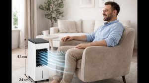 Портативный охладитель воздуха  Air Cooler, напольный кондиционер без фреона, 5.5 л, пульт, таймер