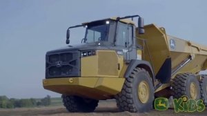 Dump Trucks, Bulldozers & Excavators On The Job! John Deere Kids