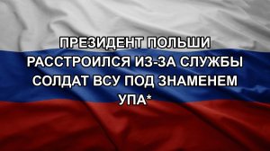 Президент Польши расстроился из-за службы солдат ВСУ под знаменем УПА*
