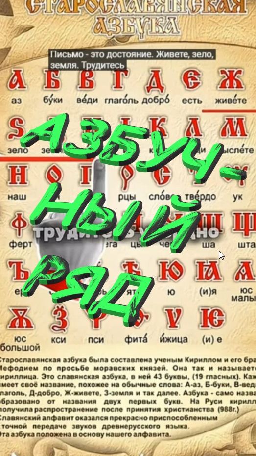 АЗБУЧНЫЙ РЯД