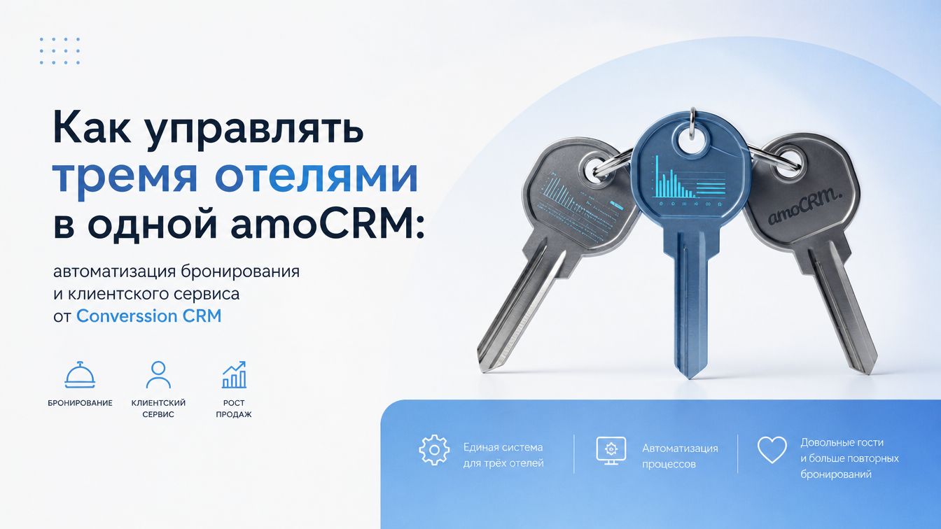 Как управлять тремя отелями в одной CRM ? (ОБЗОР СИСТЕМЫ от Converssion CRM)