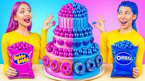 Merah Jambu VS Biru Tantangan Dekorasi Kue | Pertempuran Makanan Multi DO Challenge