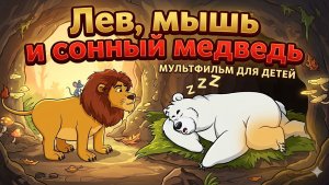 Лев, мышь и медведь 🦁 🐭  🐻 | СКАЗКА ДЛЯ ДЕТЕЙ | МУЛЬТИК