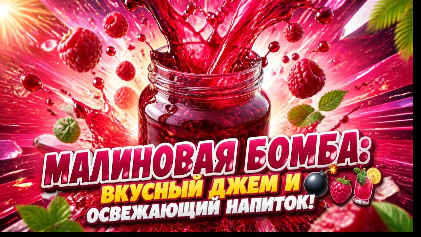 Малиновая бомба_ вкусный джем и освежающий напиток! 💣🍓🍹 смотреть онлайн