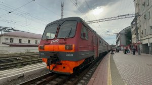 Ст.Махачкала - ст.Дербент (из окна электропоезда ЭД9М), август 2024 года