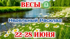 ВЕСЫ♎ Недельный расклад 22-28 ИЮНЯ /Таро Прогноз/Сферы жизни